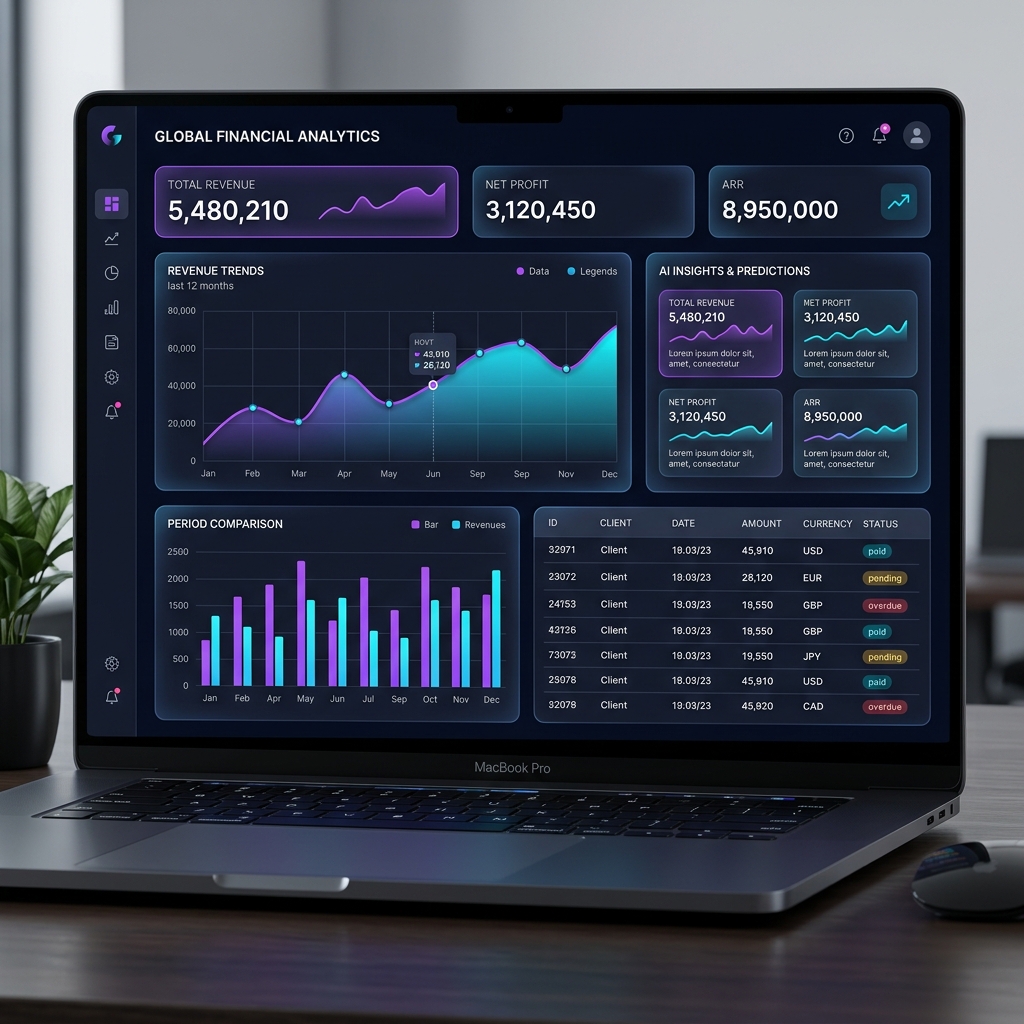 SaaS dashboard example