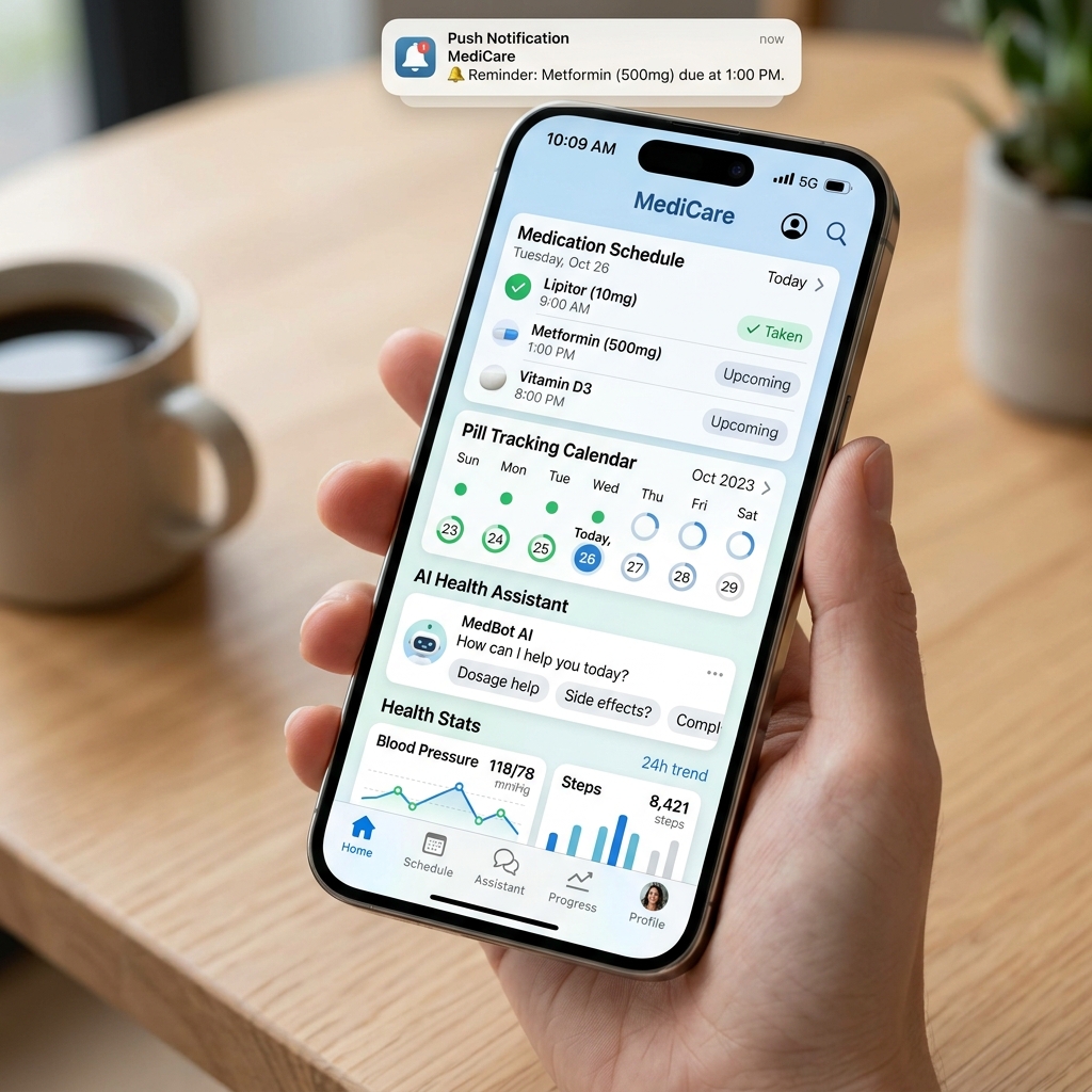 Mobile health app example