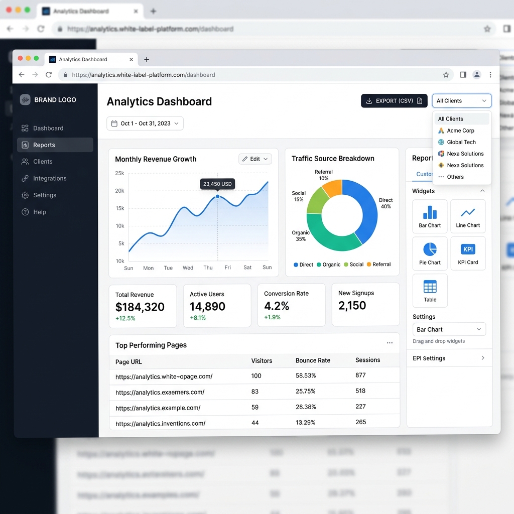 Analytics SaaS example